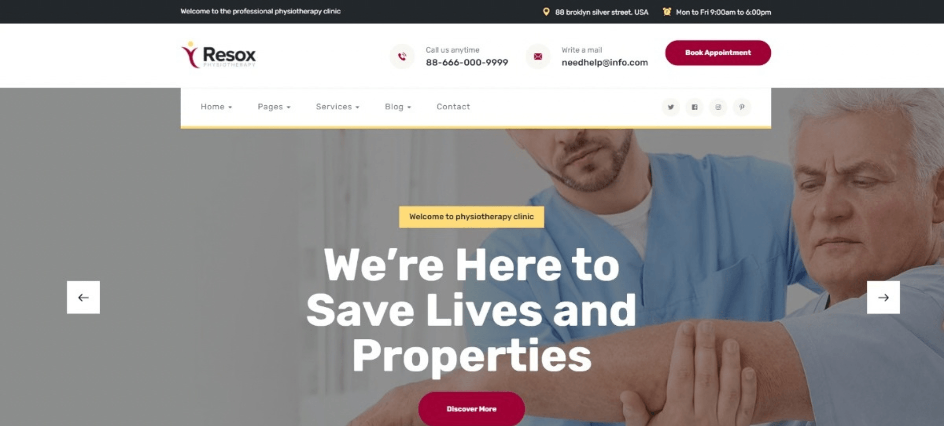 Resox - Physiotherapy WordPress Theme