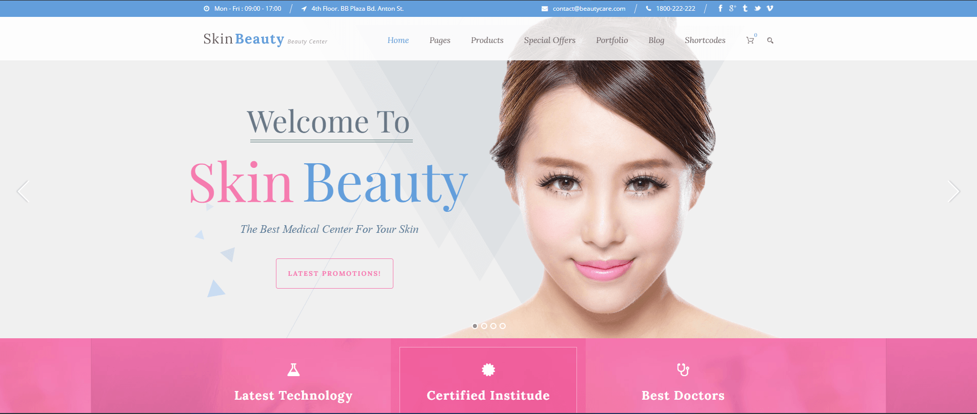 Skin Beauty - Spa WordPress