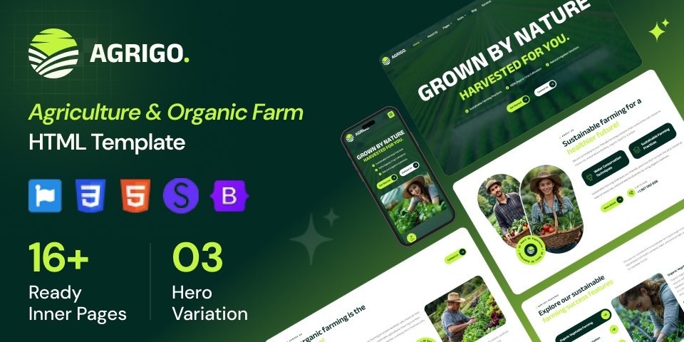 Agriculture Website Template